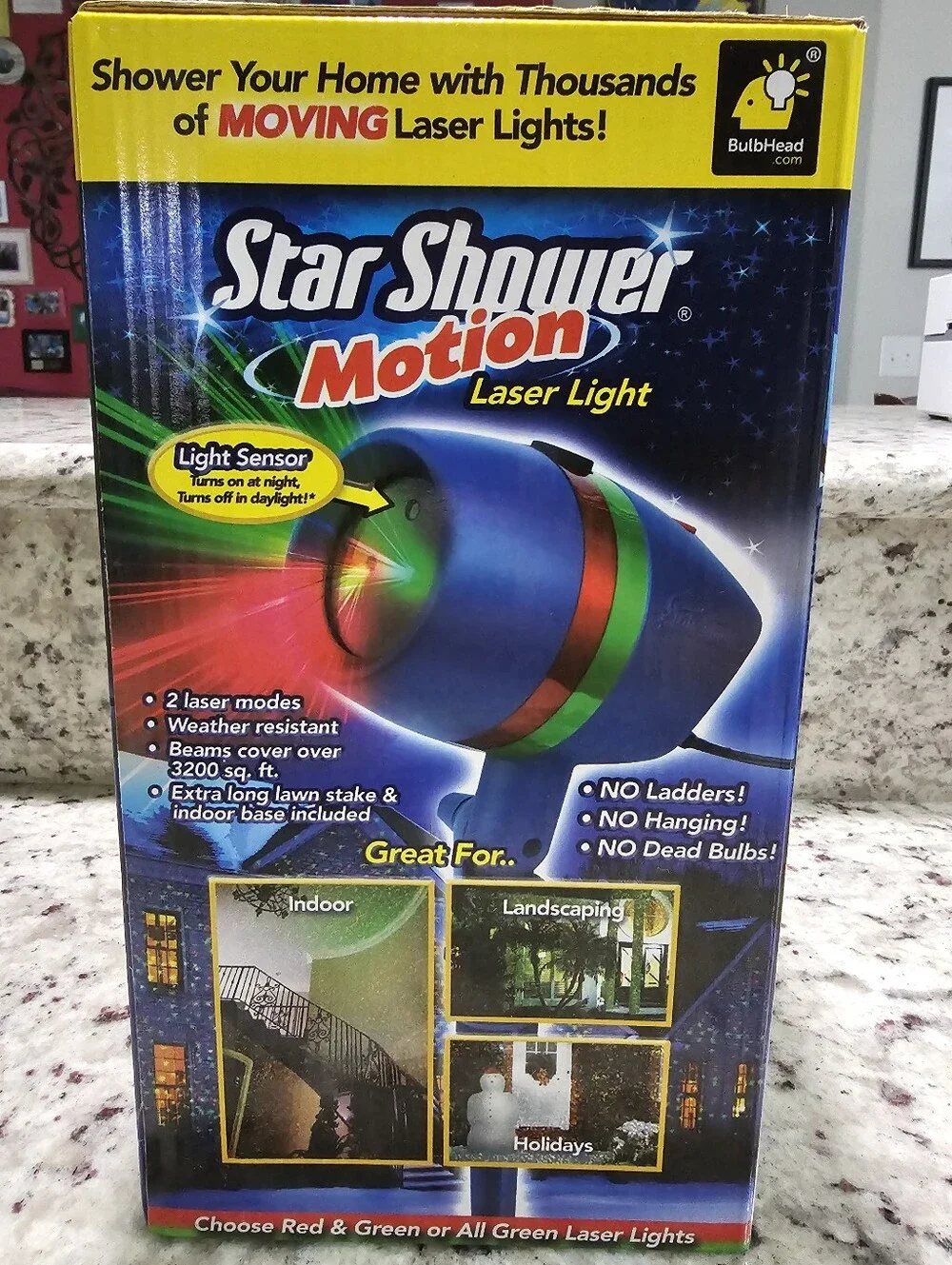 Star Shower Motion Laser Lights Projector 10639-6 Brand New